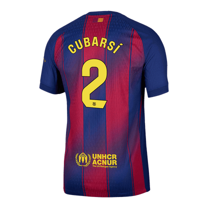 CUBARSÍ #2 Hiteles Barcelona Otthon Soccer Mez 2025/26 Piros&Kék