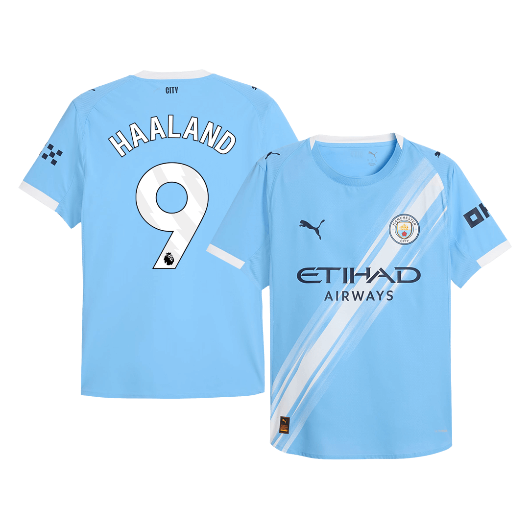HAALAND #9 Manchester City Játékos Otthon Mez 2025/26 Kék