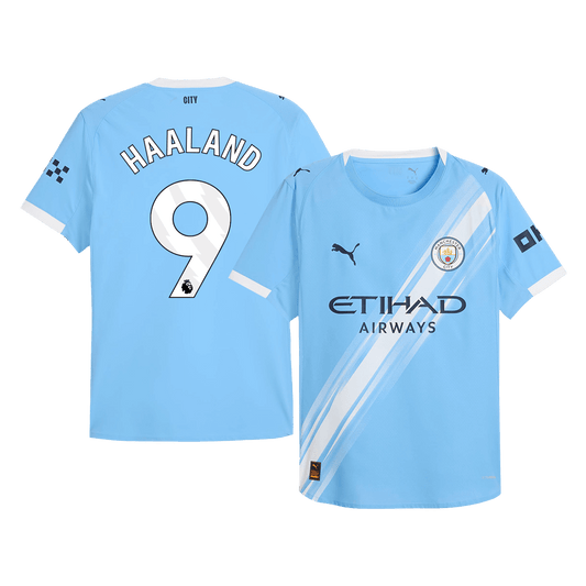 HAALAND #9 Manchester City Játékos Otthon Mez 2025/26 Kék