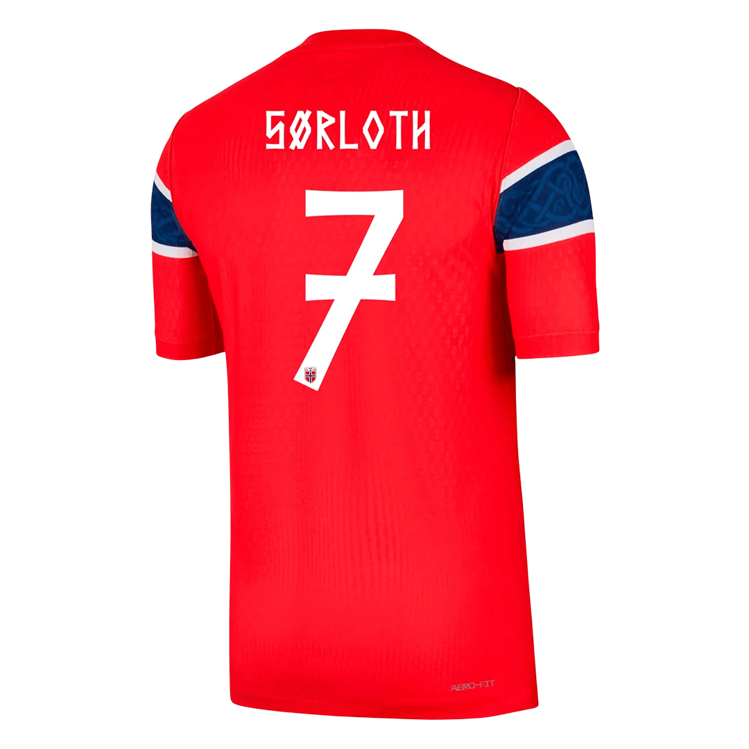 SØRLOTH #7 Norway Játékos Verzió Hazai Mez Világbajnoki 2026 Piros