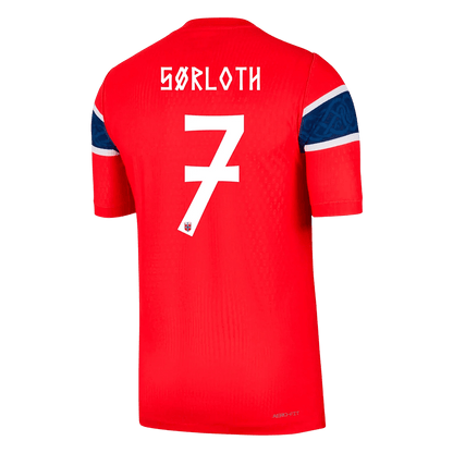 SØRLOTH #7 Norway Játékos Verzió Hazai Mez Világbajnoki 2026 Piros