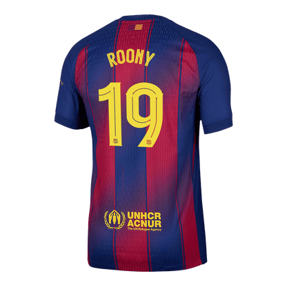 ROONY #19 Barcelona Játékos Otthon Mez 2025/26 Piros & Kék - UCL