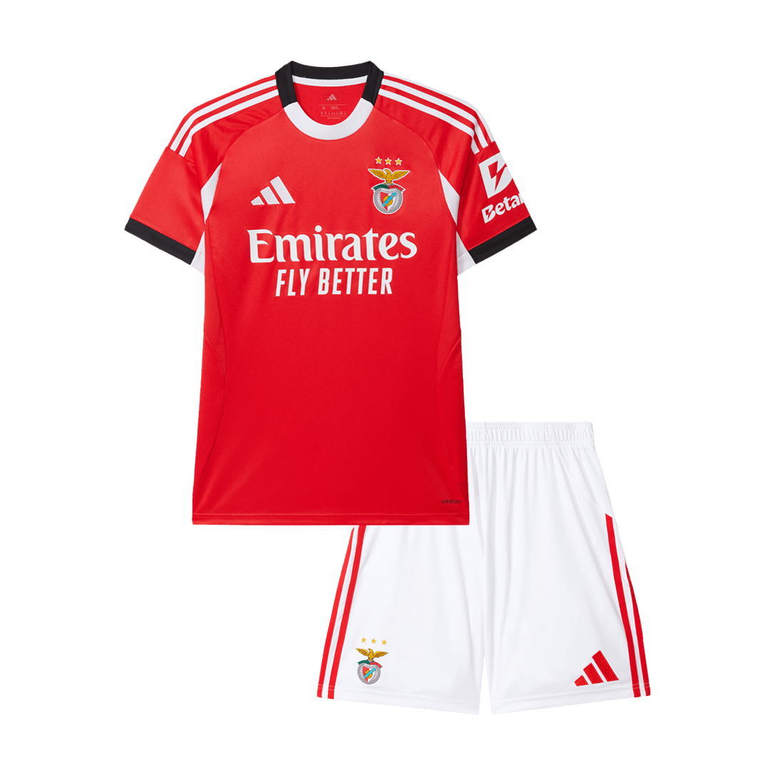 Gyerek Benfica Hazai Futballmez Készlet 25/26 Piros
