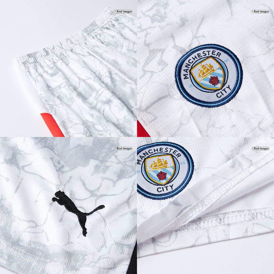 Gyerekek Manchester City KidSuper Soccer Mez Készlet(Mez+Rövidnadrág) 2025/26 Fehér - Club World Cup