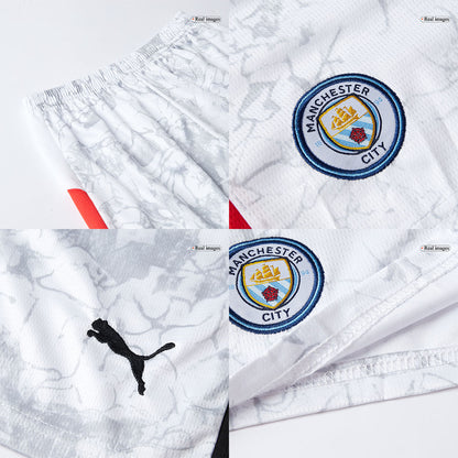 Gyerekek Manchester City KidSuper Soccer Mez Készlet(Mez+Rövidnadrág) 2025/26 Fehér - Club World Cup