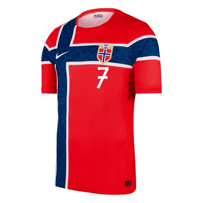 SØRLOTH #7 Norway Játékos Verzió Hazai Mez Világbajnoki 2026 Piros
