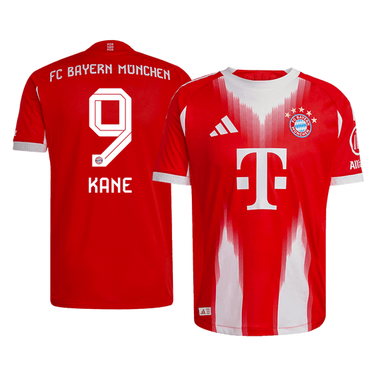 KANE #9 Hiteles Bayern Munich Otthon Soccer Mez 2025/26 Piros