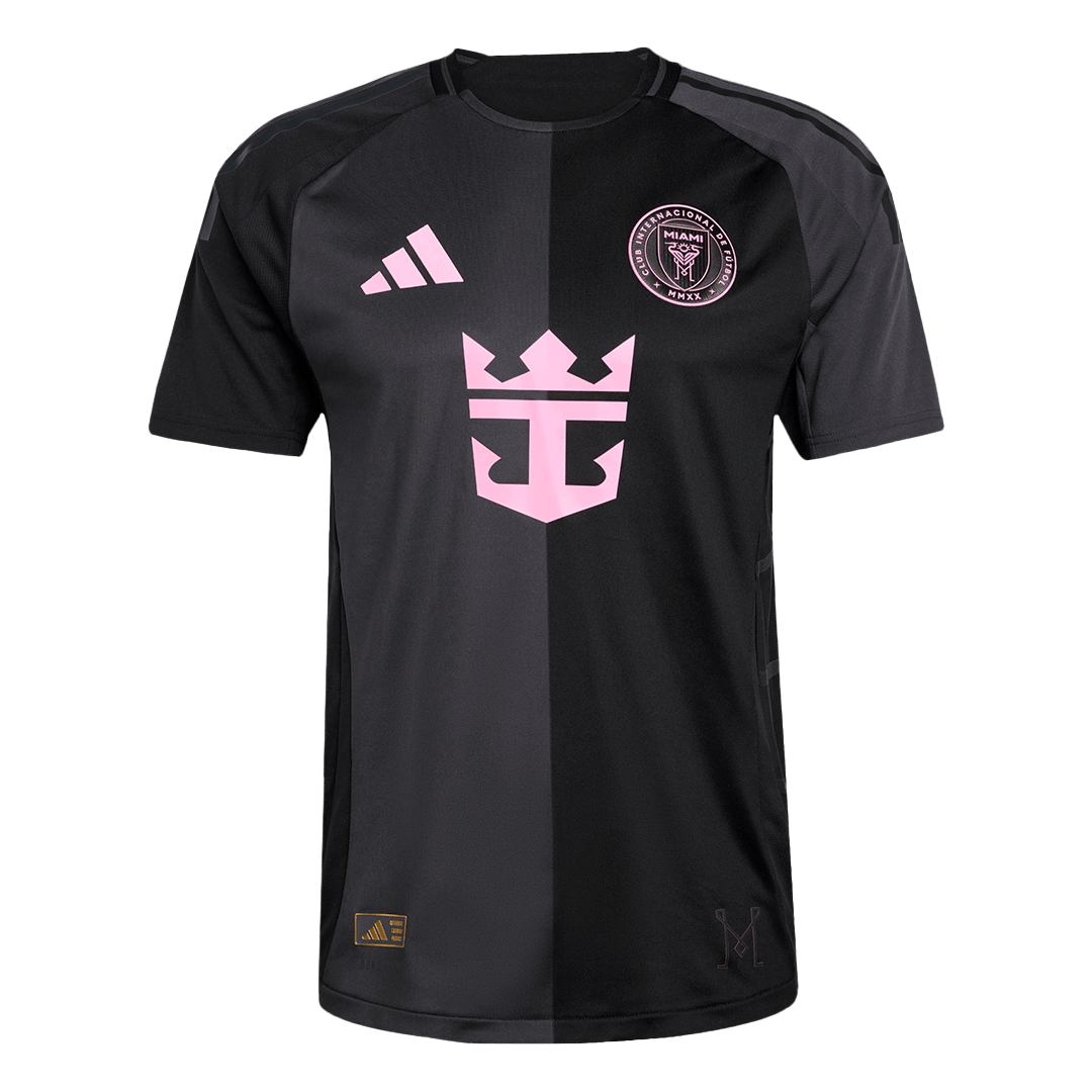 DE PAUL #7 Hiteles Inter Miami CF Idegenbeli Soccer Mez 2025 Fekete&Szürke