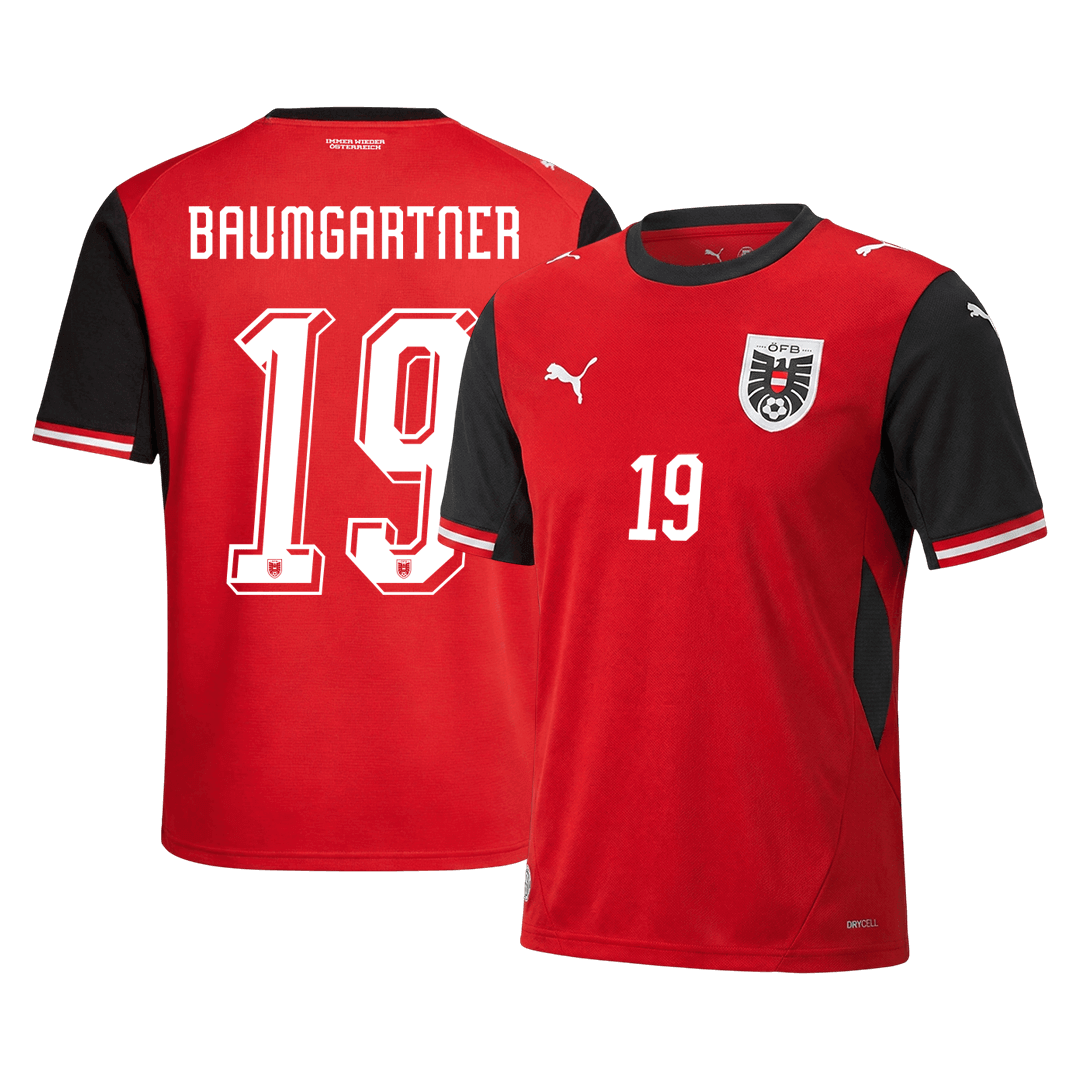 BAUMGARTNER #19 Austria Hazai Mez Világbajnoki 2026 Piros