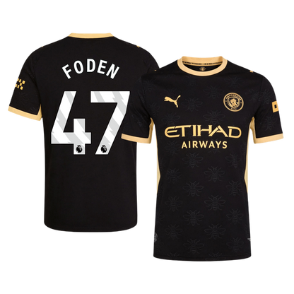 FODEN #47 Manchester City Játékos Verzió Idegenbeli Mez 2026/27 Fekete