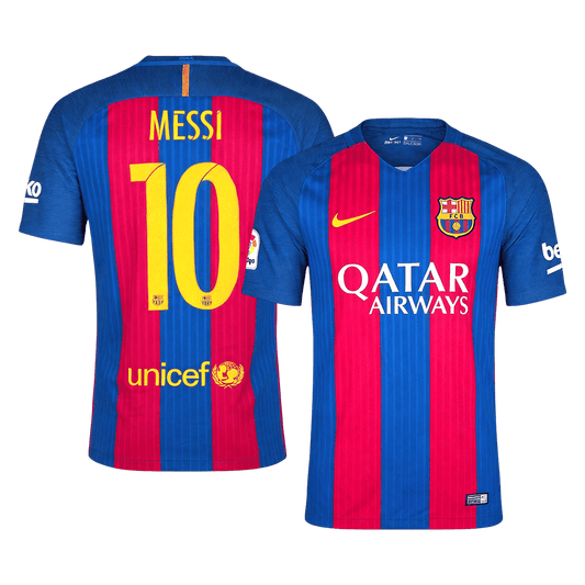 MESSI #10 Barcelona Hazai Retro Futball Mez 2016/17 Piros&Kék