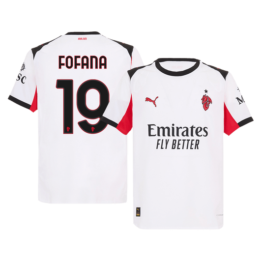 FOFANA #19 AC Milan Játékos Idegenbeli Mez 2025/26 Fehér