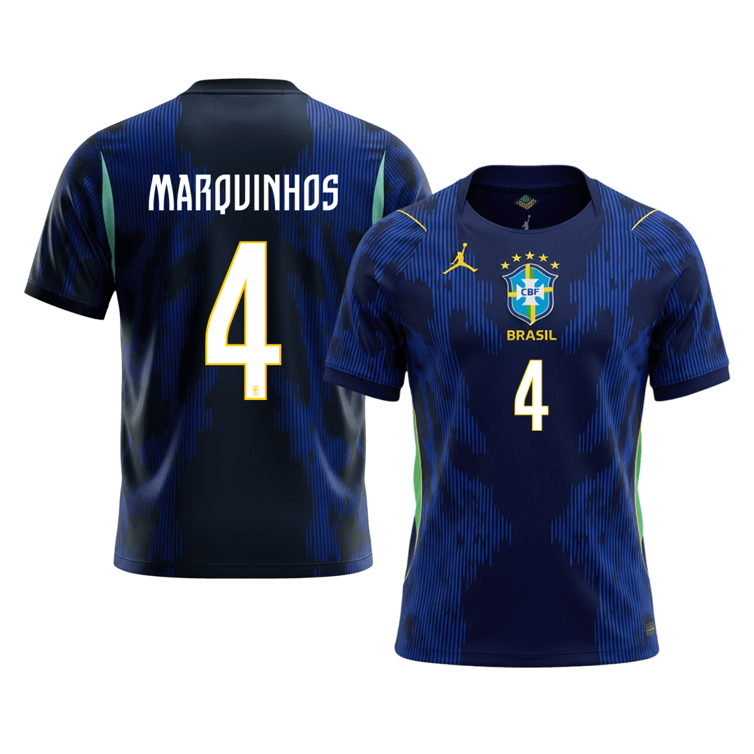 MARQUINHOS #4 Brazil Idegenbeli Mez 2026 Sötétkék