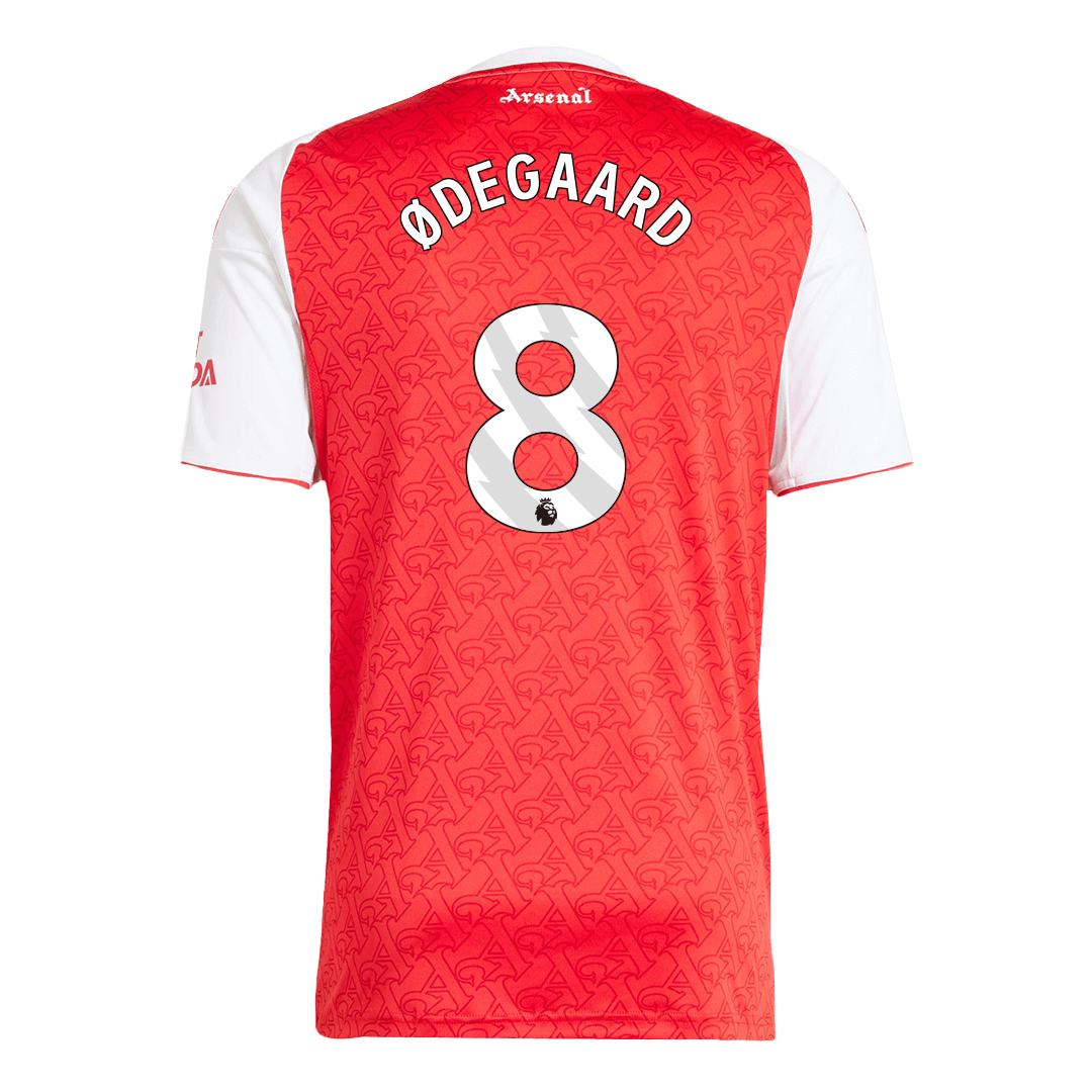 ØDEGAARD #8 Arsenal Otthoni Soccer Mez 2025/26 Piros