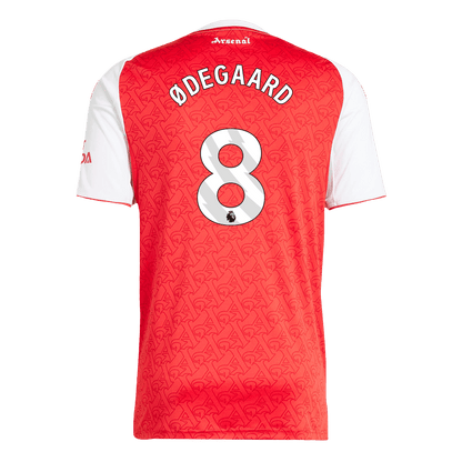 ØDEGAARD #8 Arsenal Otthoni Soccer Mez 2025/26 Piros