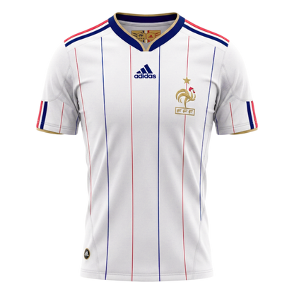 France Idegenbeli Retro Futball Mez 2010 Fehér 2025/26