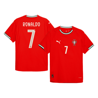 RONALDO #7 Portugal Játékos Otthon Mez 2025 Piros