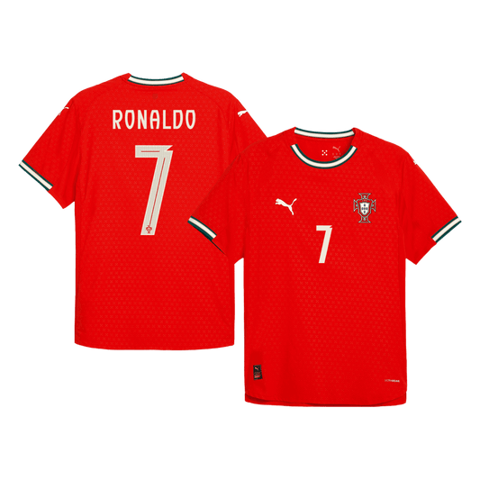 RONALDO #7 Portugal Játékos Otthon Mez 2025 Piros