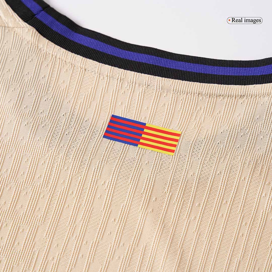 LAMINE YAMAL #10 Hiteles Barcelona Idegenbeli Soccer Mez 2025/26 Sárga - UCL
