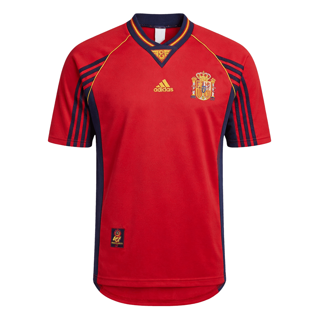 Spain Hazai Retro Futball Mez 1998 Piros
