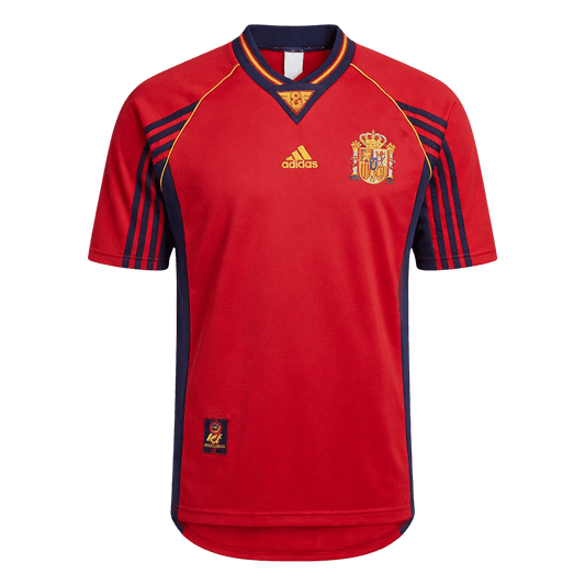 Spain Hazai Retro Futball Mez 1998 Piros