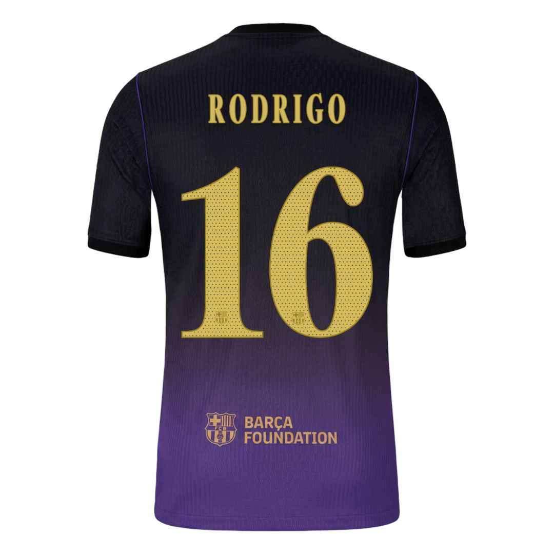 RODRIGO #16 Barcelona Játékos Verzió Idegenbeli Mez 2026/27 - UCL