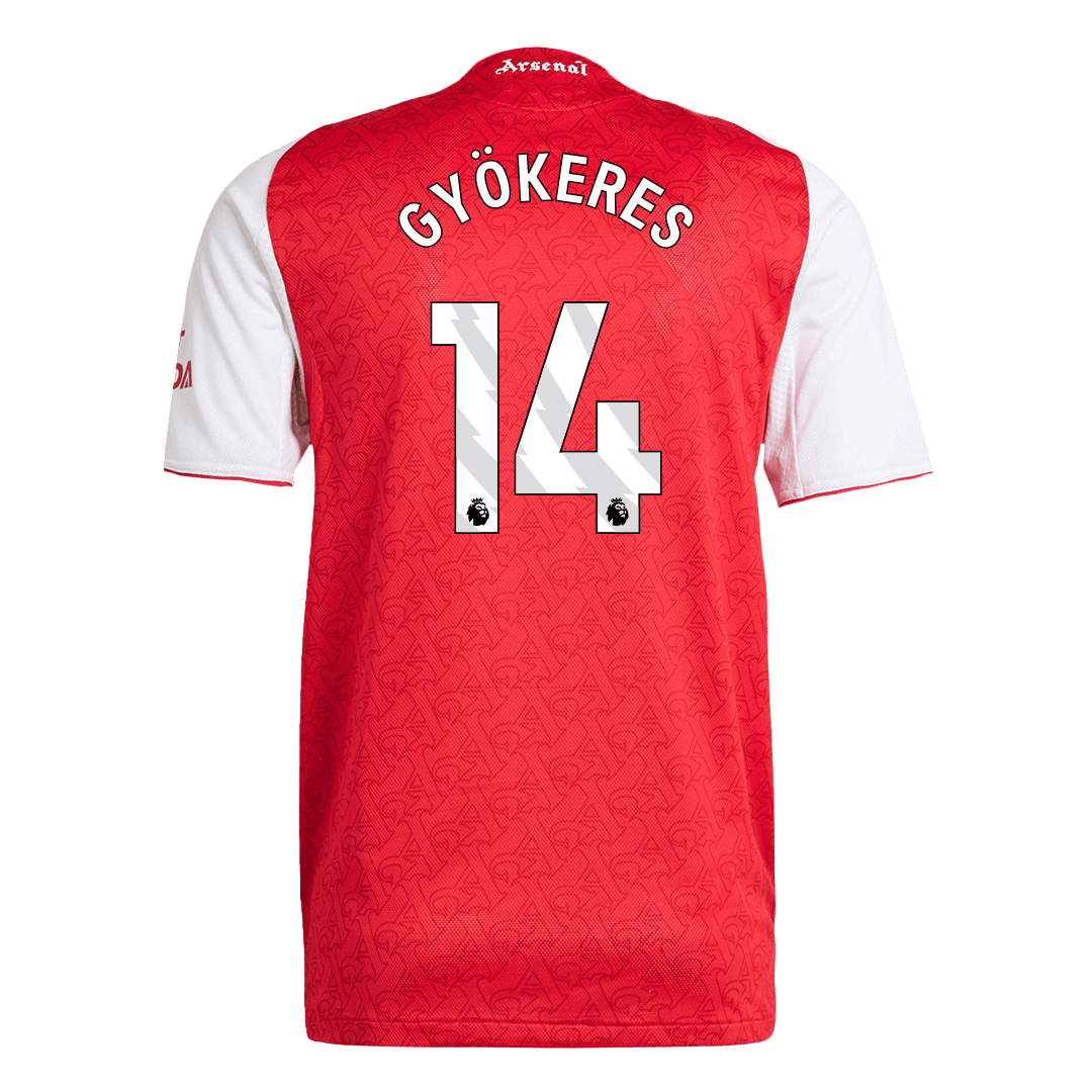 GYÖKERES #14 Hiteles Arsenal Otthoni Soccer Mez 2025/26 Piros