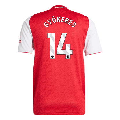 GYÖKERES #14 Hiteles Arsenal Otthoni Soccer Mez 2025/26 Piros
