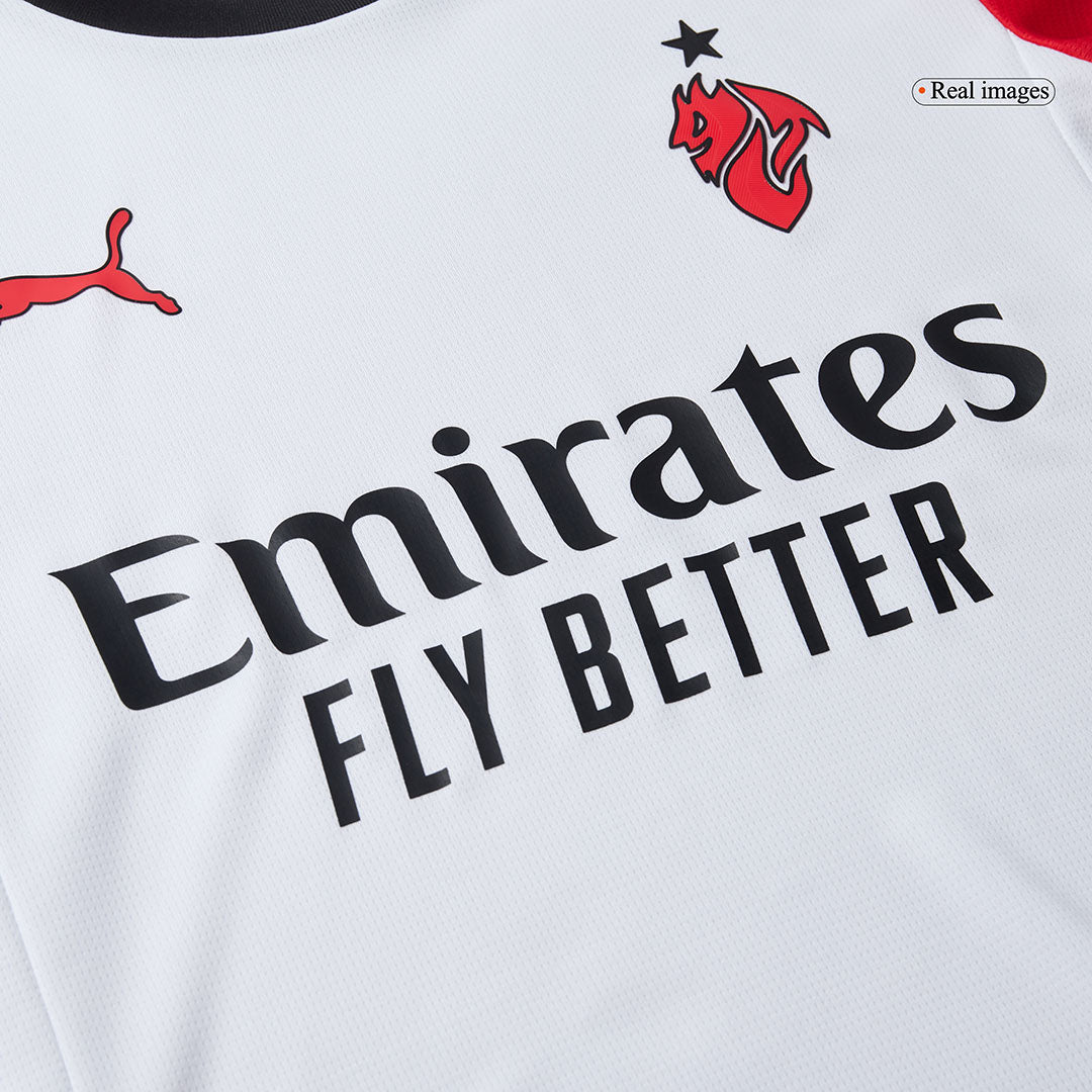 AC Milan Idegenbeli Soccer Mez Készlet(Mez+Rövidnadrág) 2025/26 Fehér