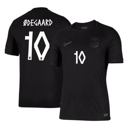 ØDEGAARD #10 Norvégia Játékos Verzió Idegenbeli Mez Világbajnoki 2026 Fekete