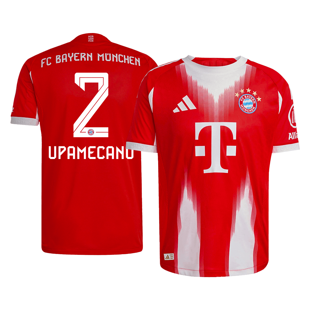 UPAMECANO #2 Bayern Munich Játékos Otthon Mez 2025/26 Piros