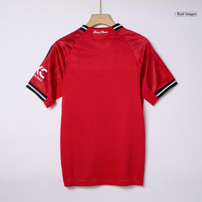 B.FERNANDES #8 Hiteles Manchester United Otthon Soccer Mez 2025/26 Piros