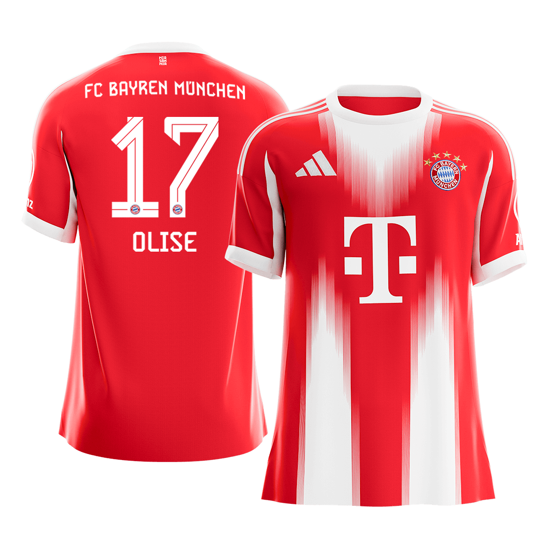 OLISE #17 Bayern Munich
 Otthon Futball Mez 2025/26 Piros