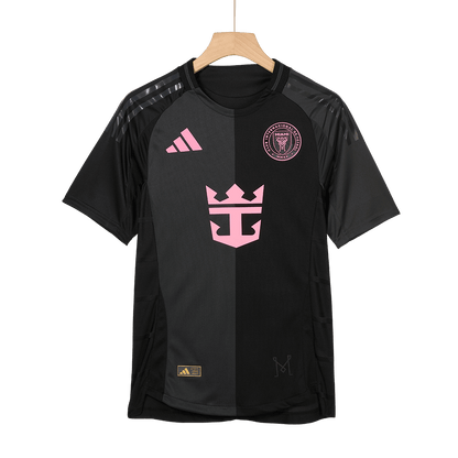 DE PAUL #7 Hiteles Inter Miami CF Idegenbeli Soccer Mez 2025 Fekete&Szürke
