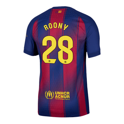 ROONY #28 Barcelona Játékos Otthon Mez 2025/26 Piros & Kék