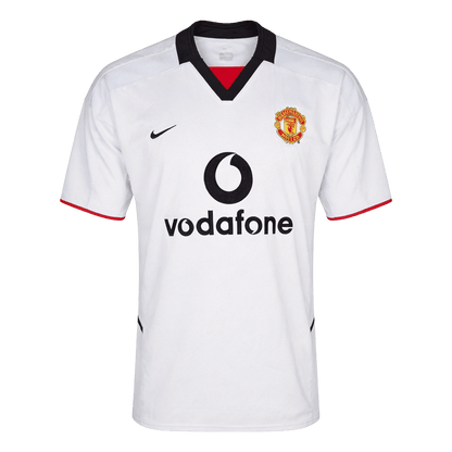 Manchester United Idegenbeli Retro Futball Mez 2002/03 Fehér