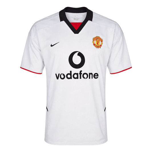 Manchester United Idegenbeli Retro Futball Mez 2002/03 Fehér