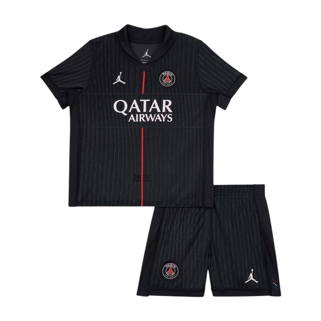 PSG Gyerek Negyedik Mez Készlet(Mez+Nadrág) 2025/26 Fekete