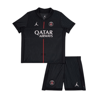 PSG Gyerek Negyedik Mez Készlet(Mez+Nadrág) 2025/26 Fekete