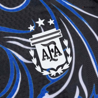 DE PAUL #7 Argentina Játékos Verzió Idegenbeli Mez Világbajnoki 2026 Fekete