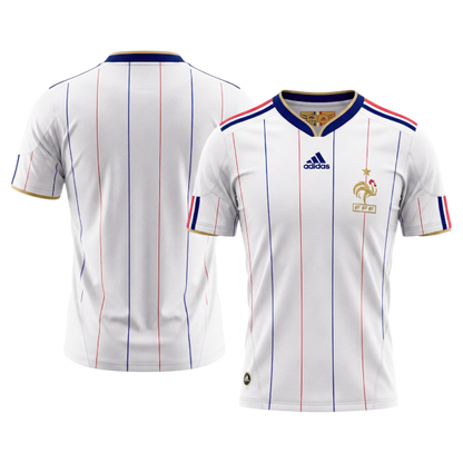 France Idegenbeli Retro Futball Mez 2010 Fehér