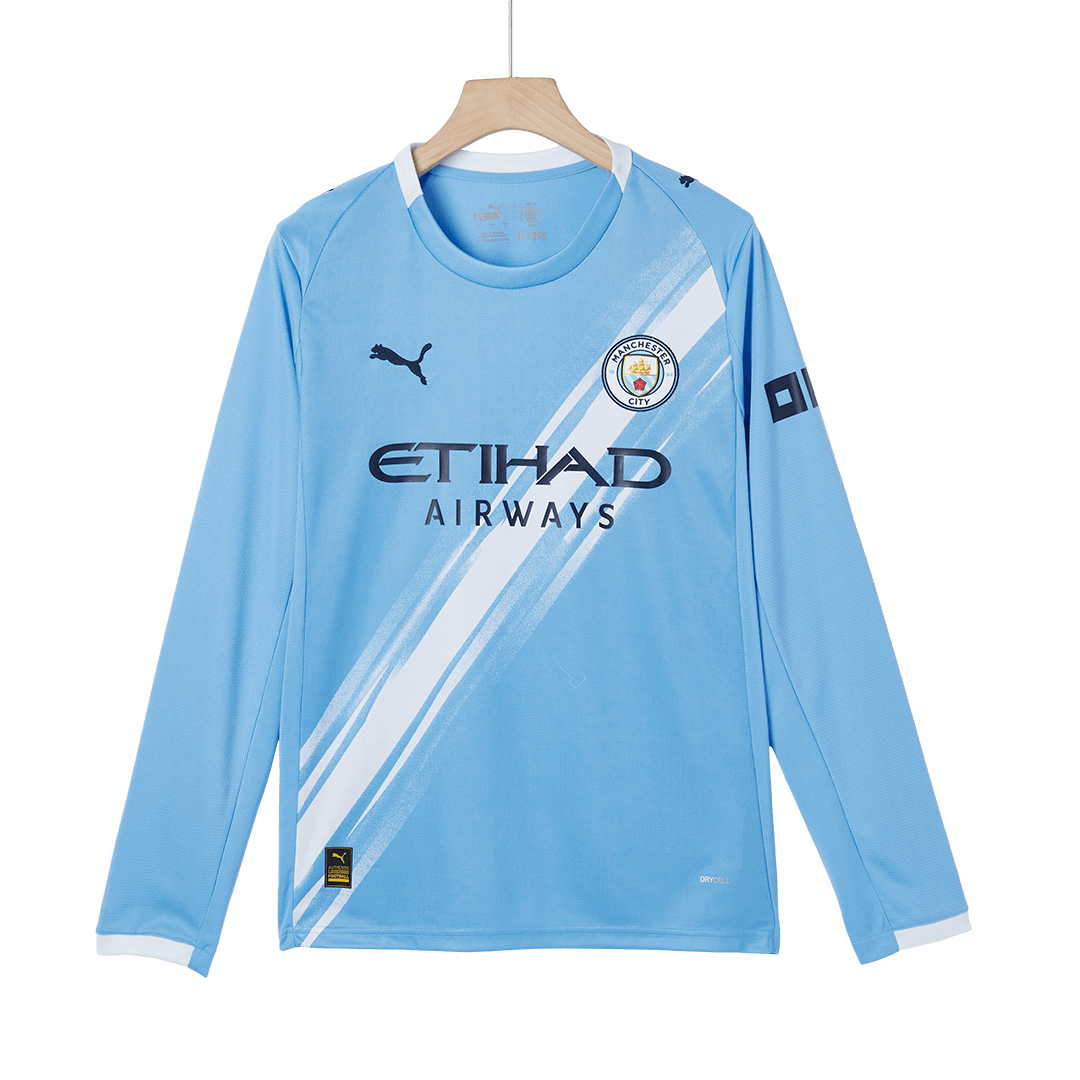 Manchester City Otthon Hosszú Ujjú Soccer Mez 2025/26 Kék