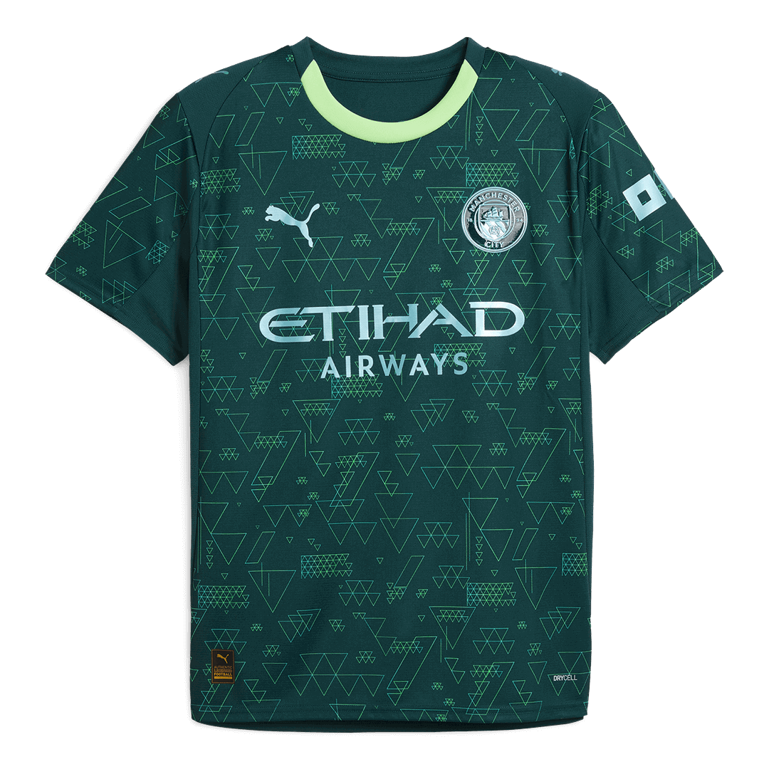 Manchester City Negyedik Mez Szett (Mez+Nadrág) 2025/26 Zöld