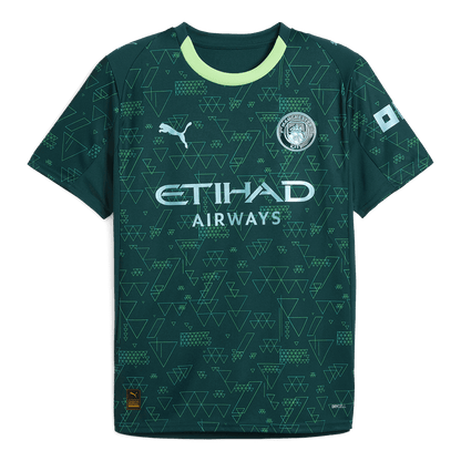 Manchester City Negyedik Mez Szett (Mez+Nadrág) 2025/26 Zöld