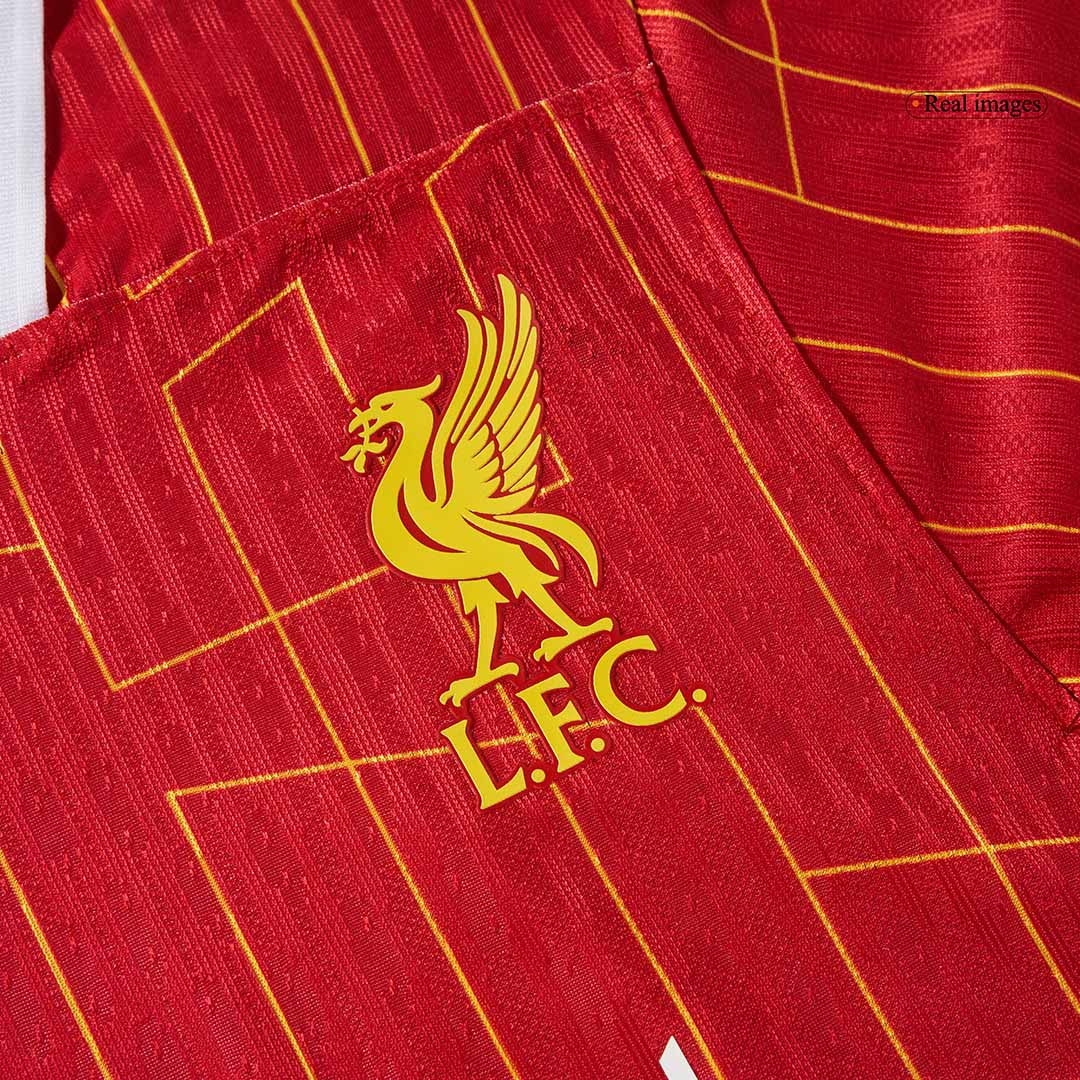 DIOGO J. #20 Hiteles Liverpool Otthon Soccer Mez 2024/25 Piros - UCL