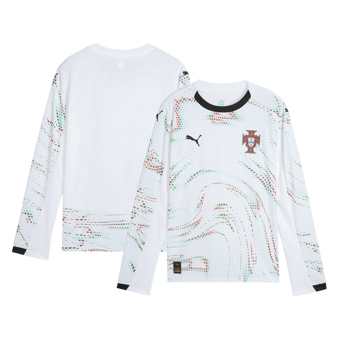 Portugal Idegenbeli Hosszú Ujjú Mez 2025- Fehér