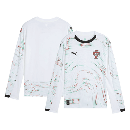 Portugal Idegenbeli Hosszú Ujjú Mez 2025- Fehér