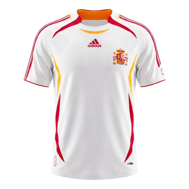 Spain Idegenbeli Retro Futball Mez 2006 Fehér 2025/26