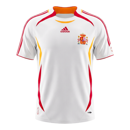 Spain Idegenbeli Retro Futball Mez 2006 Fehér 2025/26