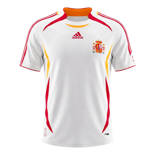 Spain Idegenbeli Retro Futball Mez 2006 Fehér 2025/26